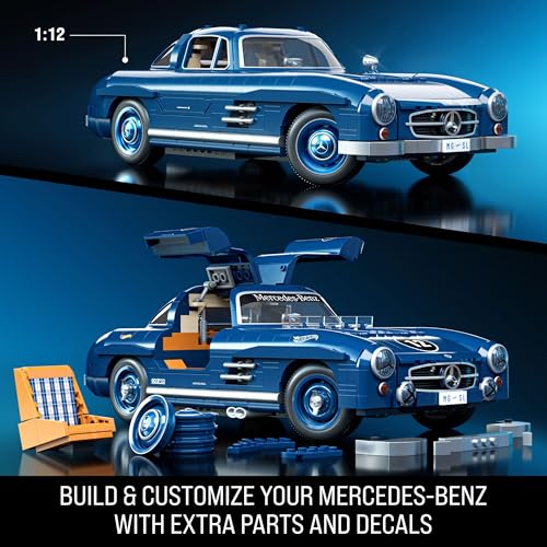 Mattel Brick Shop Hot Wheels Premium Series Mercedes-Benz 300 SL Building Set (1600pc)