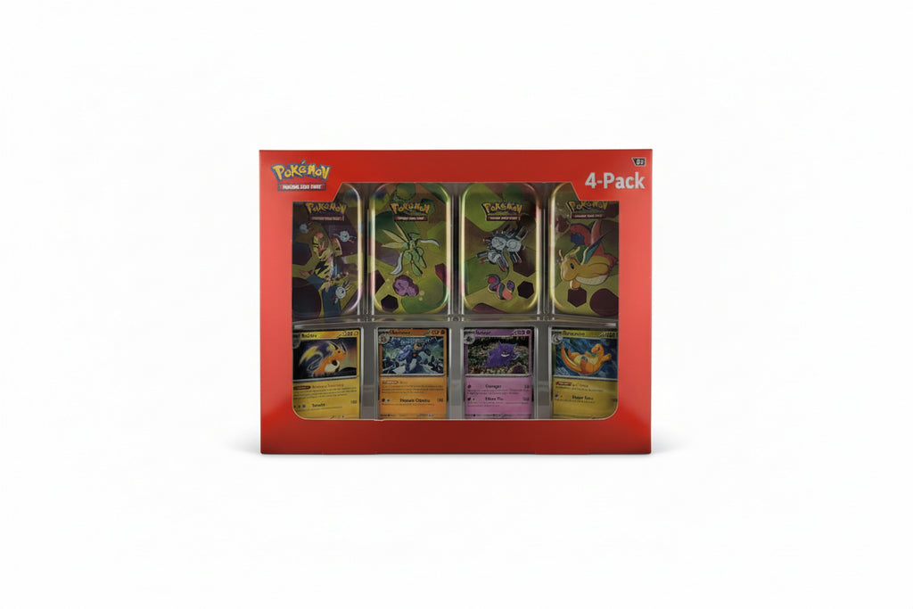 Pokemon Scarlet and Violet 151 - Sam's Club 151 (4 Mini Tins + 4 Promo Cards Bundle)