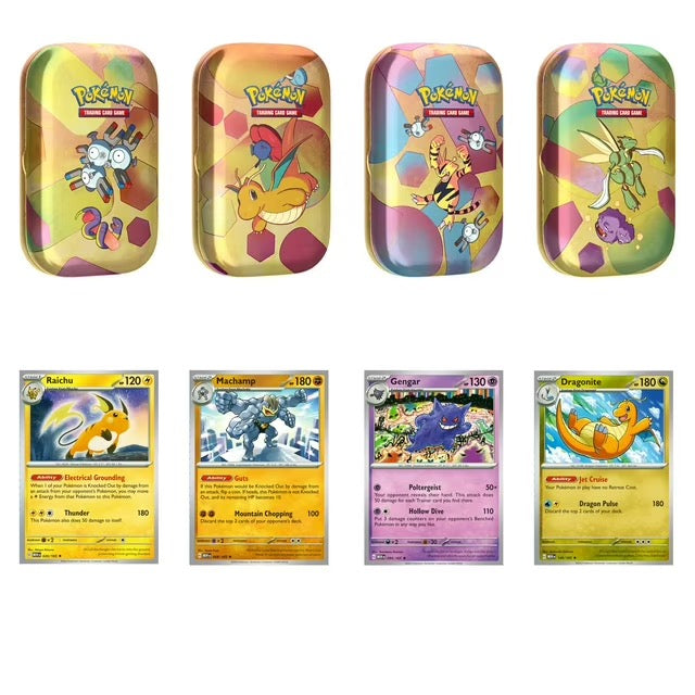 Pokemon Scarlet and Violet 151 - Sam's Club 151 (4 Mini Tins + 4 Promo Cards Bundle)