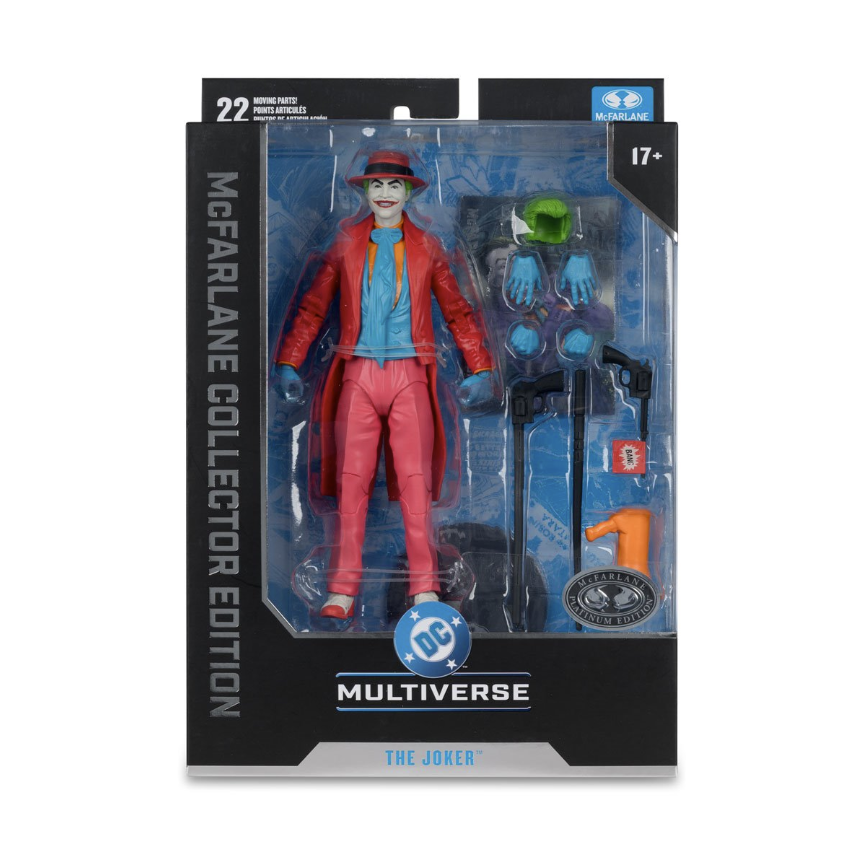 McFarlane Toys - DC Multiverse The Joker (Batman) 7in Action Figure McFarlane Collectors Platinum Edition #57 (Chase Variant)