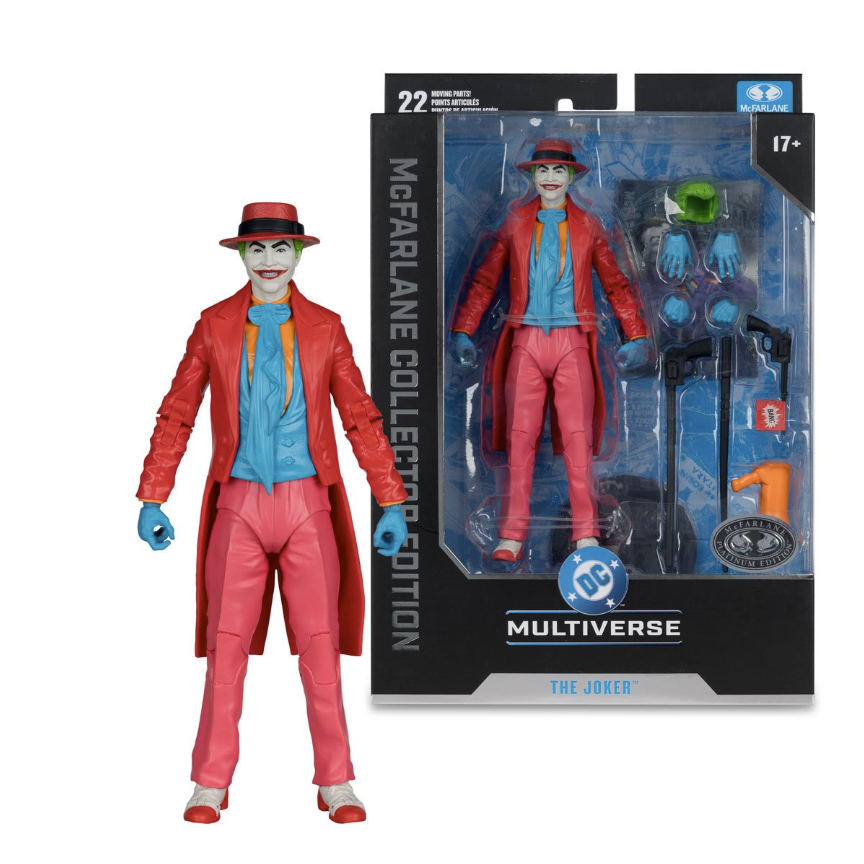 McFarlane Toys - DC Multiverse The Joker (Batman) 7in Action Figure McFarlane Collectors Platinum Edition #57 (Chase Variant)