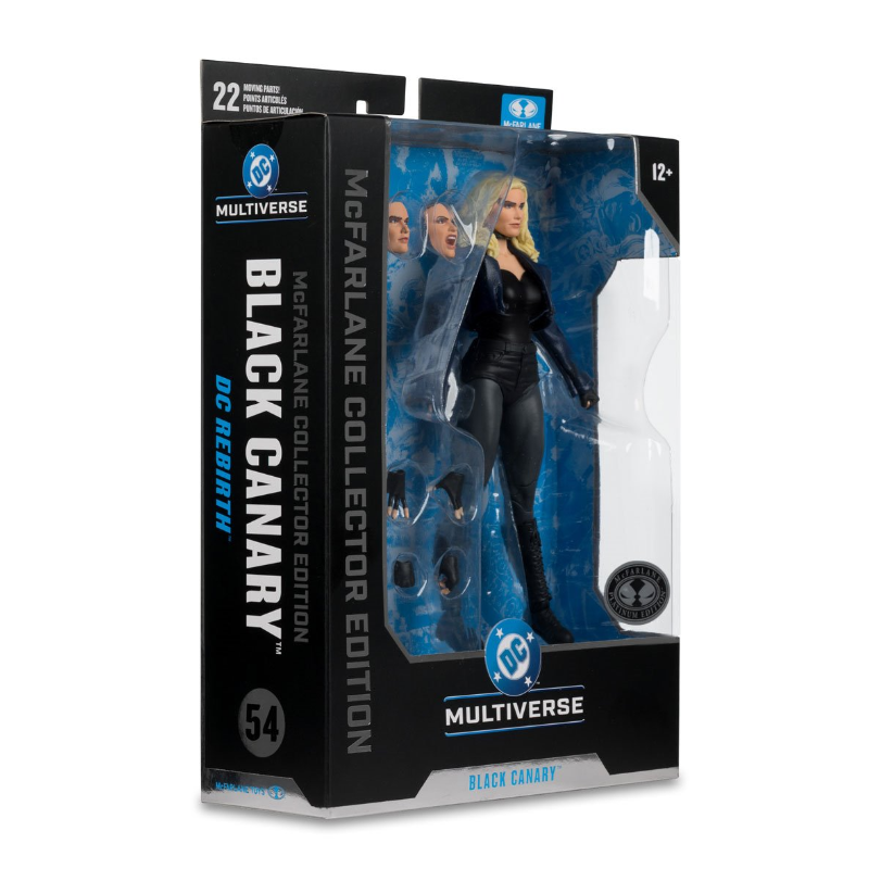 McFarlane Toys - DC Multiverse Black Canary (DC Rebirth) 7in Action Figure McFarlane Collector Platinum Edition #54 (Chase Variant)