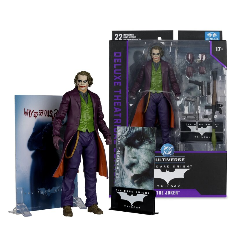 McFarlane Toys - DC Multiverse The Joker (The Dark Knight) 7in Action Figure (Deluxe Theatrical Edition)