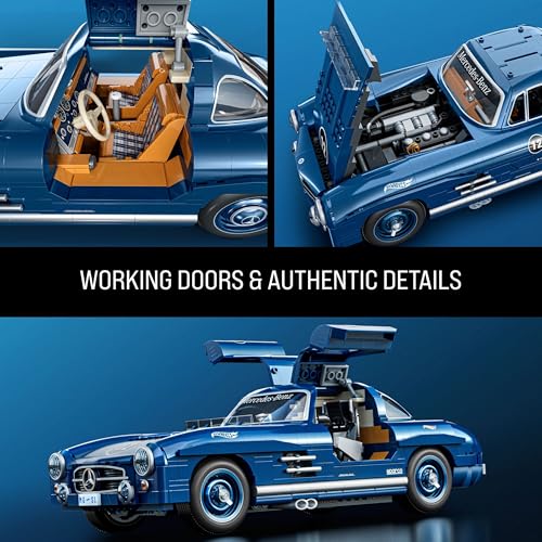 Mattel Brick Shop Hot Wheels Premium Series Mercedes-Benz 300 SL Building Set (1600pc)