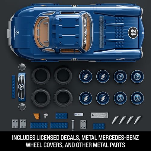 Mattel Brick Shop Hot Wheels Premium Series Mercedes-Benz 300 SL Building Set (1600pc)